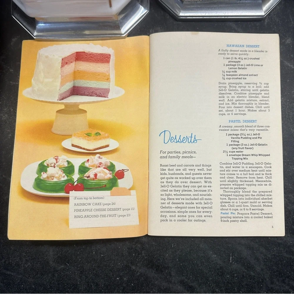 Vintage Joys of Jell-O Recipe Cookbook